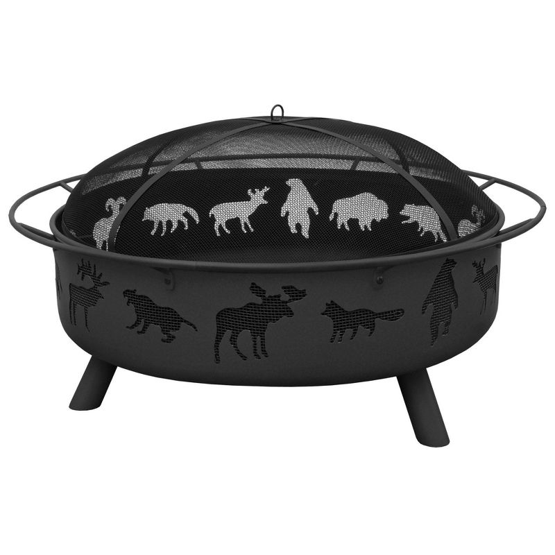 DeckMate 30371 Avondale Outdoor Backyard Patio Portable Steel Fire Bowl Fire Pit, Antiqued Copper Finish