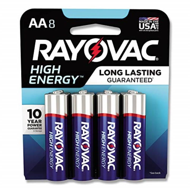 Rayovac High Energy Premium Alkaline Aa Batteries, 8/Pack 8158K