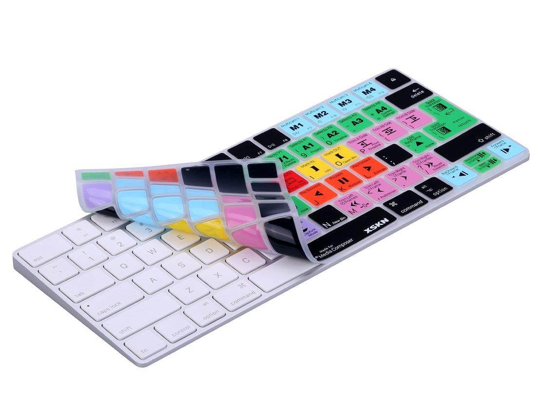 XSKN Avid Media Composer Shortcut Silicone Cover Skin for Apple Magic Keyboard US EU Layout Both (MLA22LL/A) (MLA22B/A)