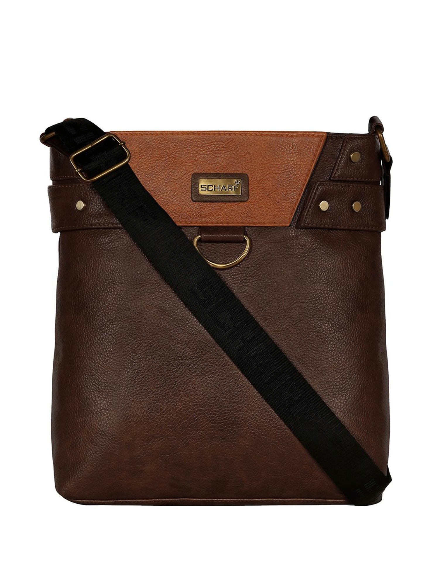 Scharf James Brown Solid Small Cross Body Bag