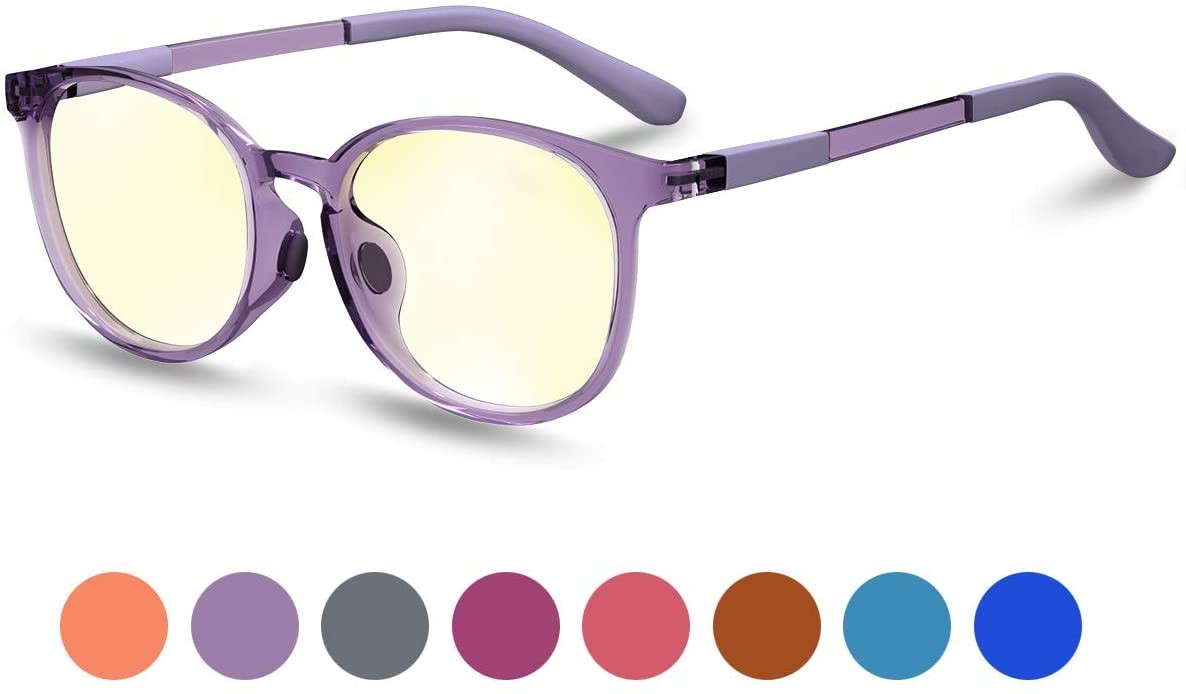 Blue Light Blocking Glasses for Kids: Girls Boys Eye Protection Anti Glare Filter UV Lenses Gaming Computer Screen Blocker Eyeglasses for Children | Teens | Age 5-16