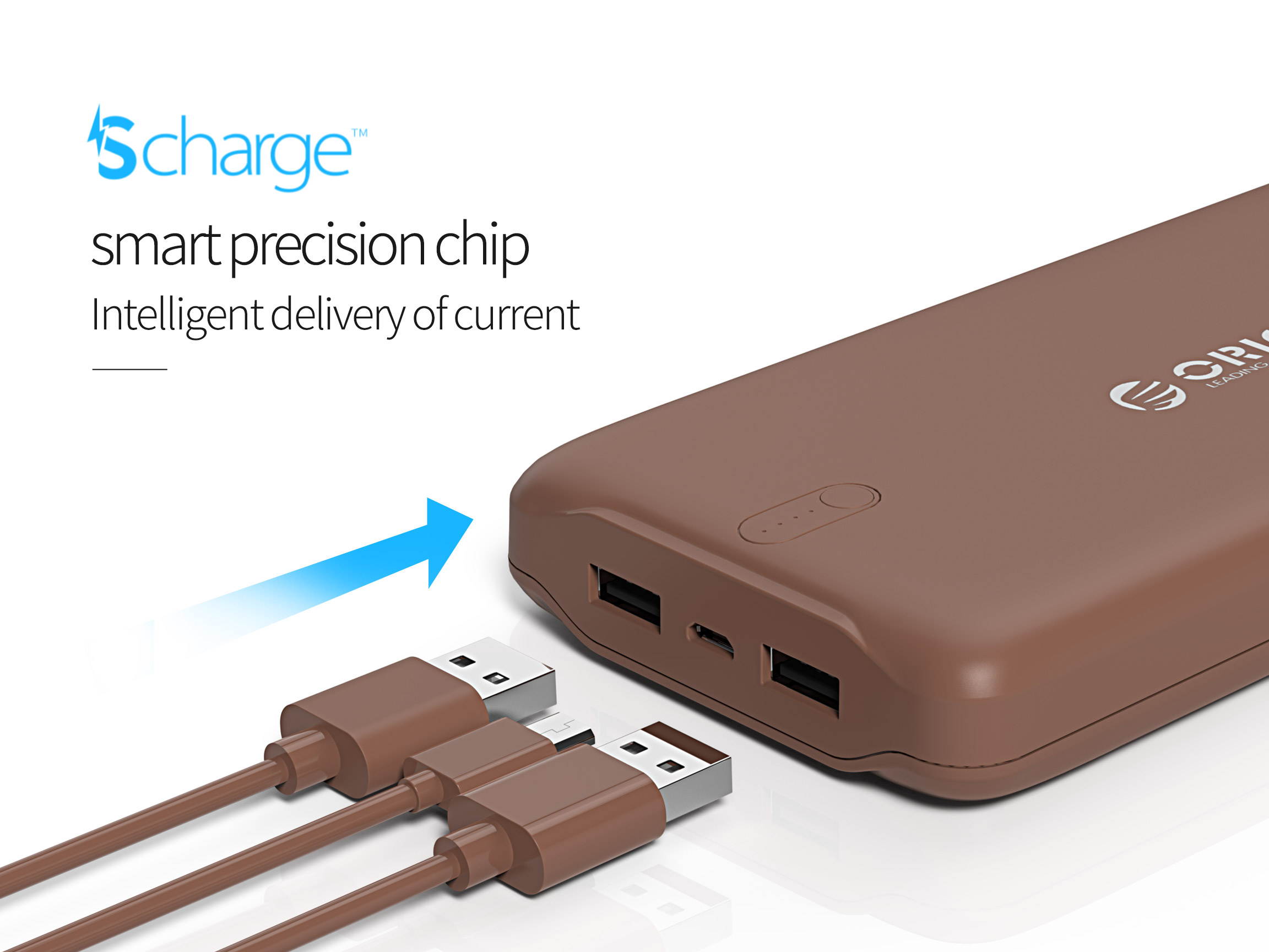 ORICO 20000mAh High Capacity Battery Charger Dual USB Port External Mobile Battery Pack, Battery Power Backup for iPhone 7 Plus/6s, iPad, iPod, Samsung Galaxy, Cell Phones, Tablet