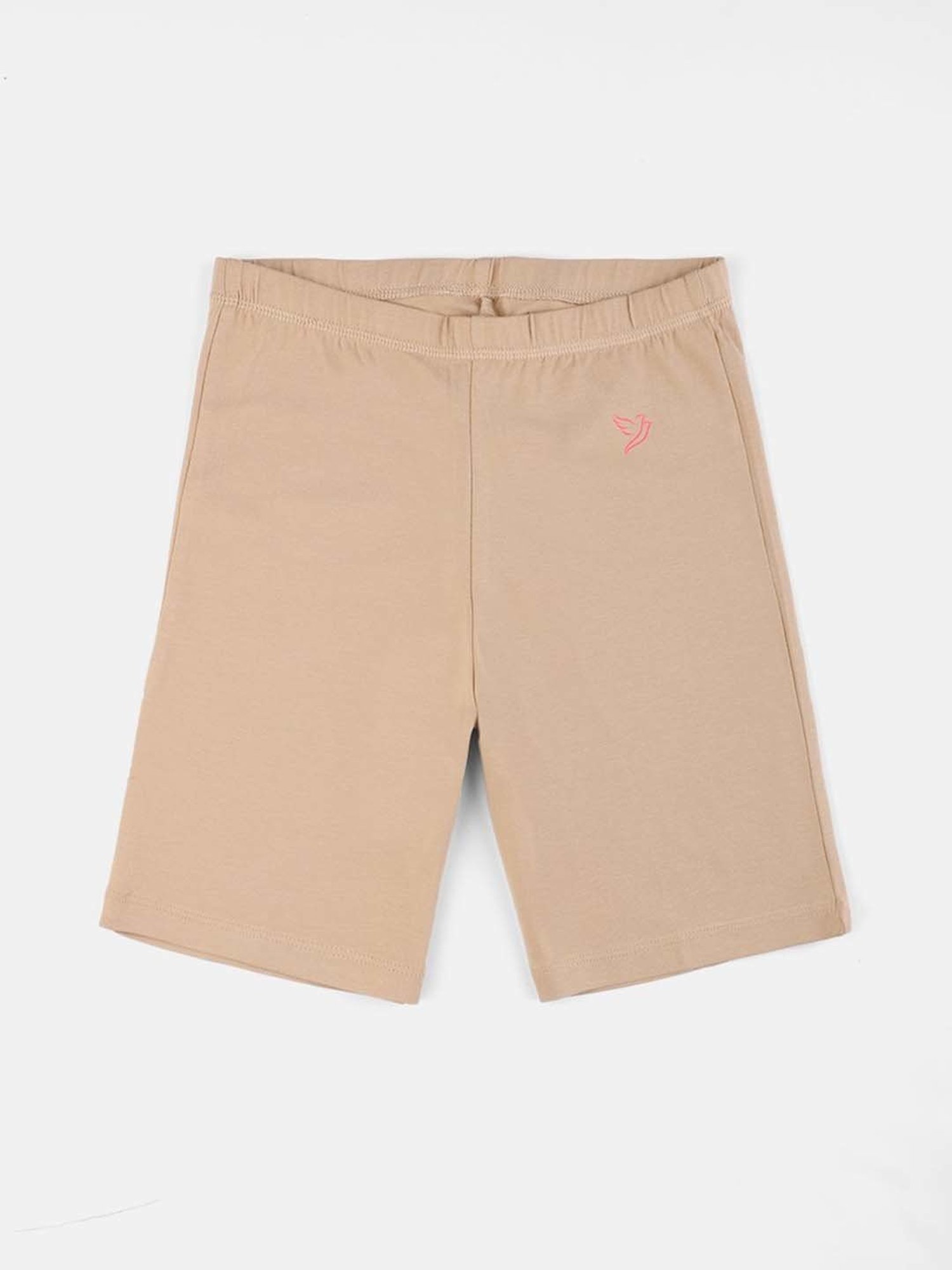 TWIN BIRDS Kids Beige Cotton Skinny Fit Shorts (Pack of 3)