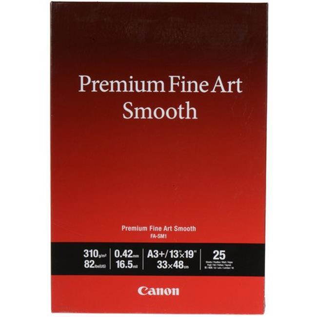 Canon FA-SM1 Premium Fine Art Smooth Cotton Matte Paper, 13x19", 25 Sheets