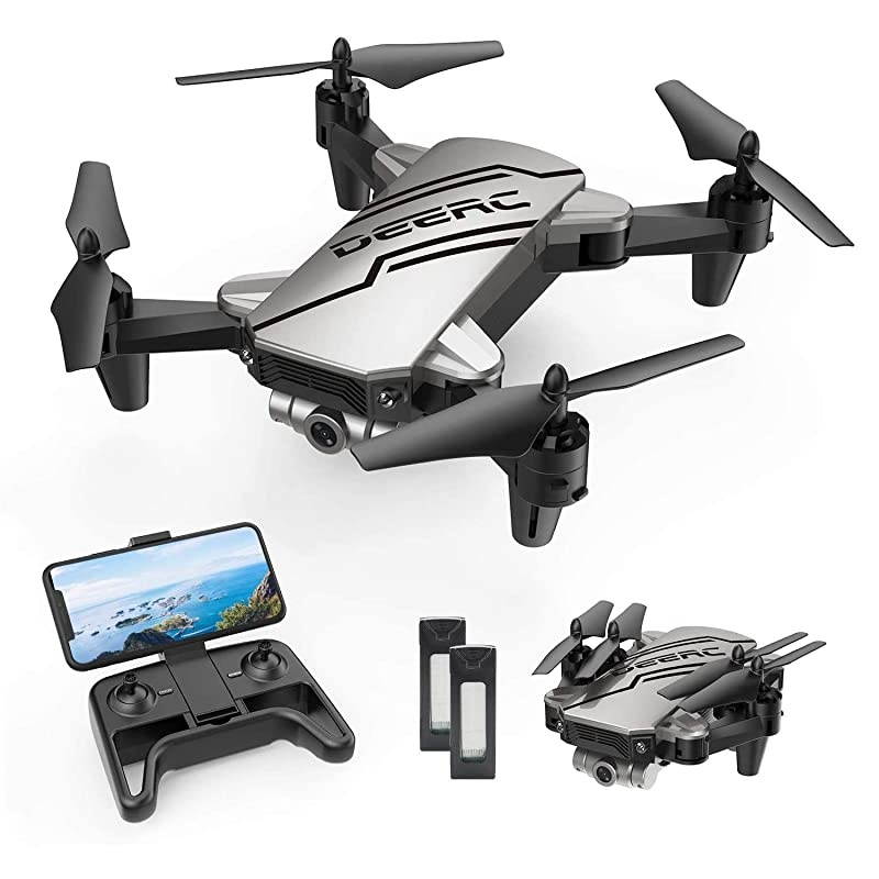 D20 Mini Drone for Kids with 720P HD FPV Camera Remote Control Toys Gifts for Boys Girls with Altitude Hold Headless Mode One Key Start Speed Adjustment 3D Flips 2 Batteries Silver