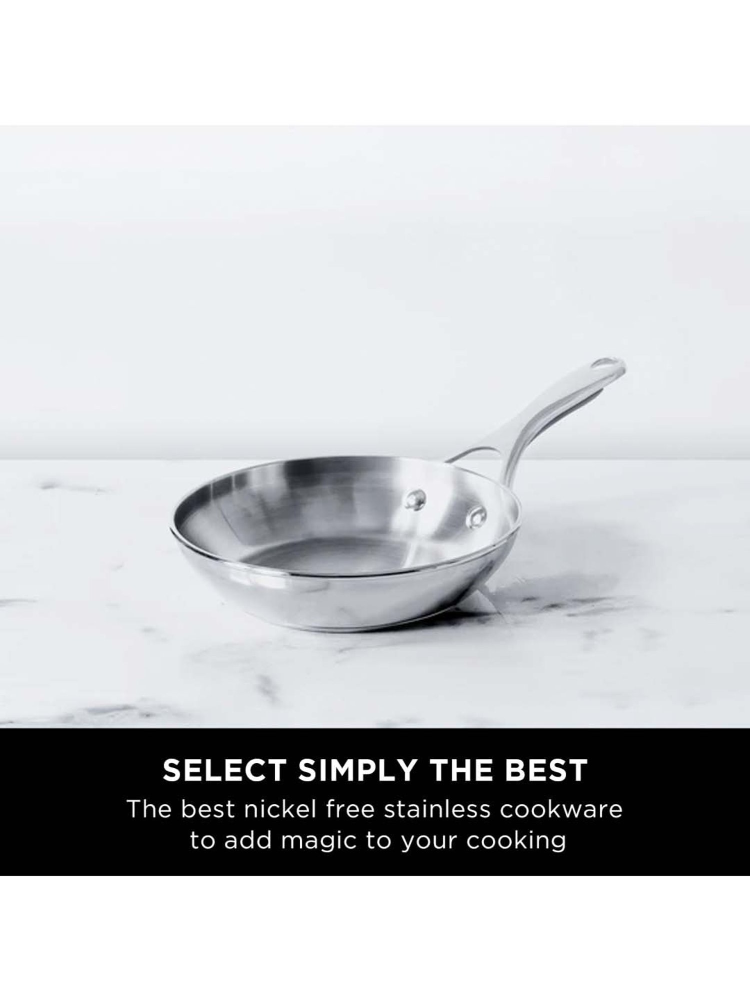 Meyer Select Stainless Steel Frypan, 20cm (Induction & Gas Compatible)