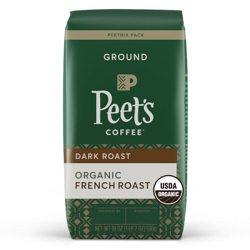 Peet's Organic French Dark Roast Ground Coffee - 18oz