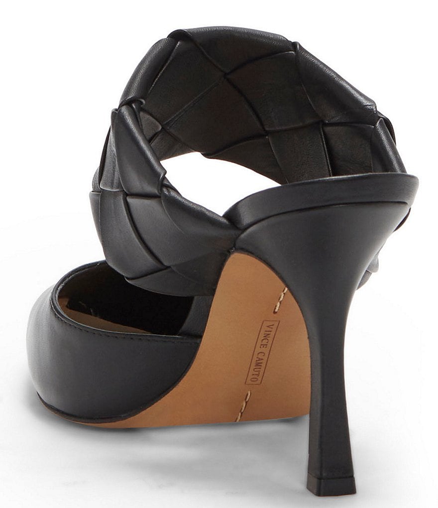 Vince Camuto Alandra Leather Woven Banded Mules