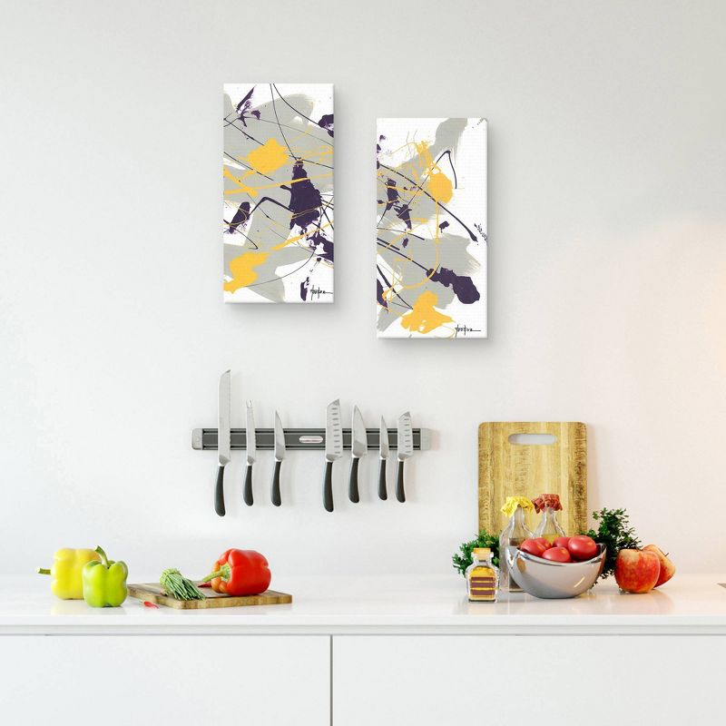 (Set of 2) 12" x 24" Chaos 1 and 2 by Dan Houston Canvas Art Prints - Masterpiece Art Gallery