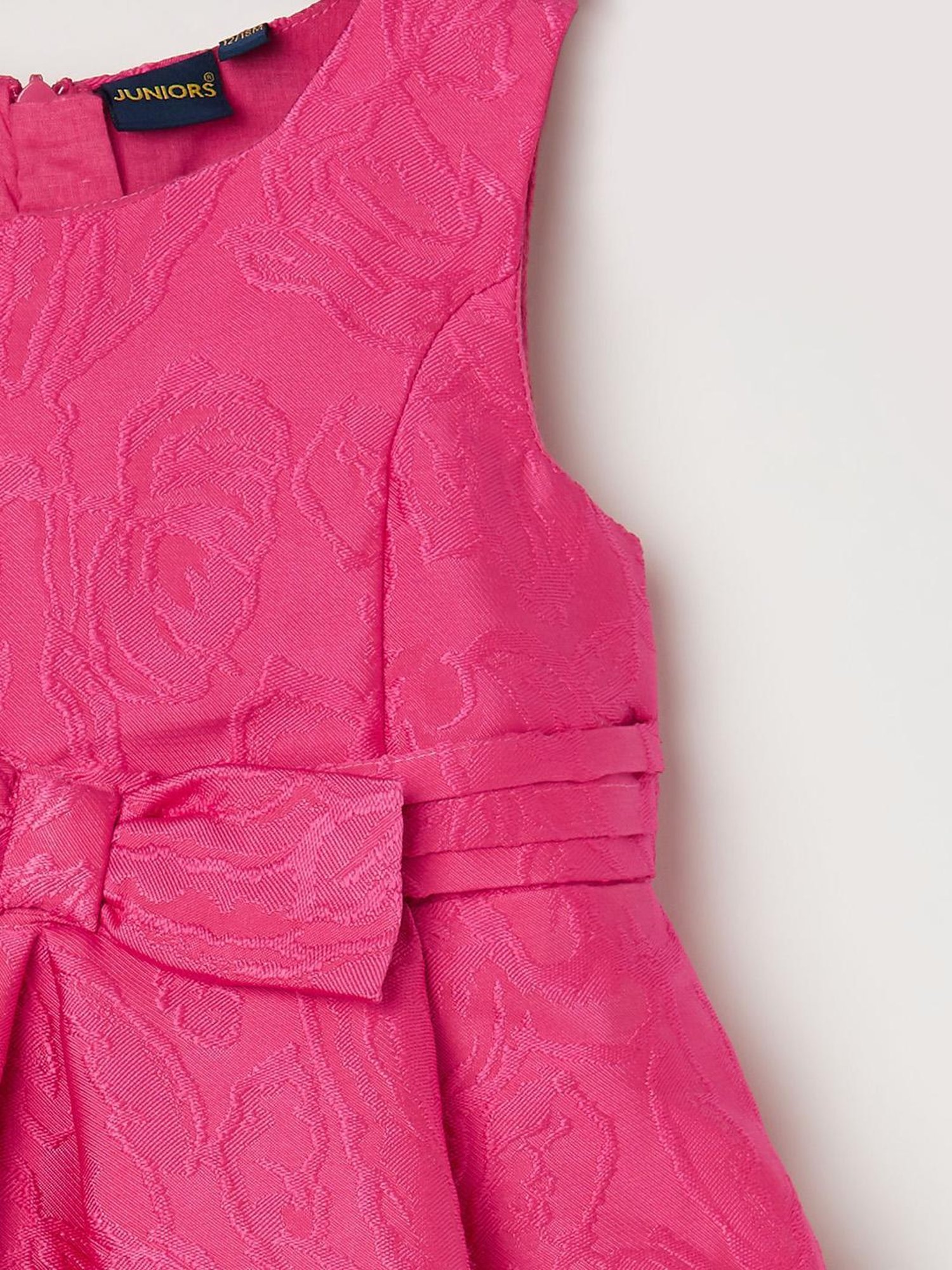 Lifestyle Pink Round Neck Sleeveless Solid Polyester Dress