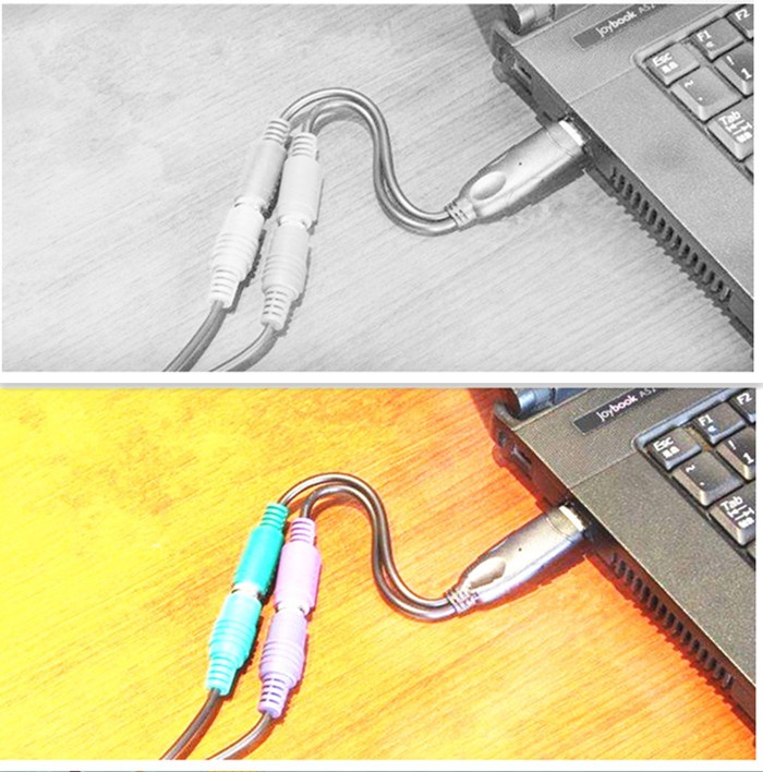 USB To PS/2 Cable Adapter Convert for Keyboard Mouse KVM