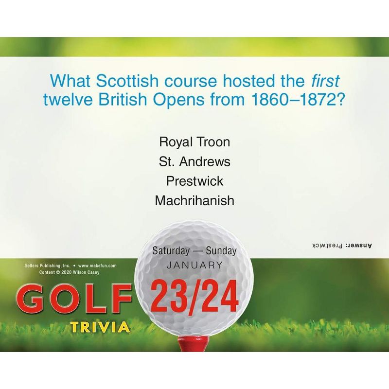 2021 Golf Trivia Boxed Daily Calendar [Calendar] Casey, Wilson
