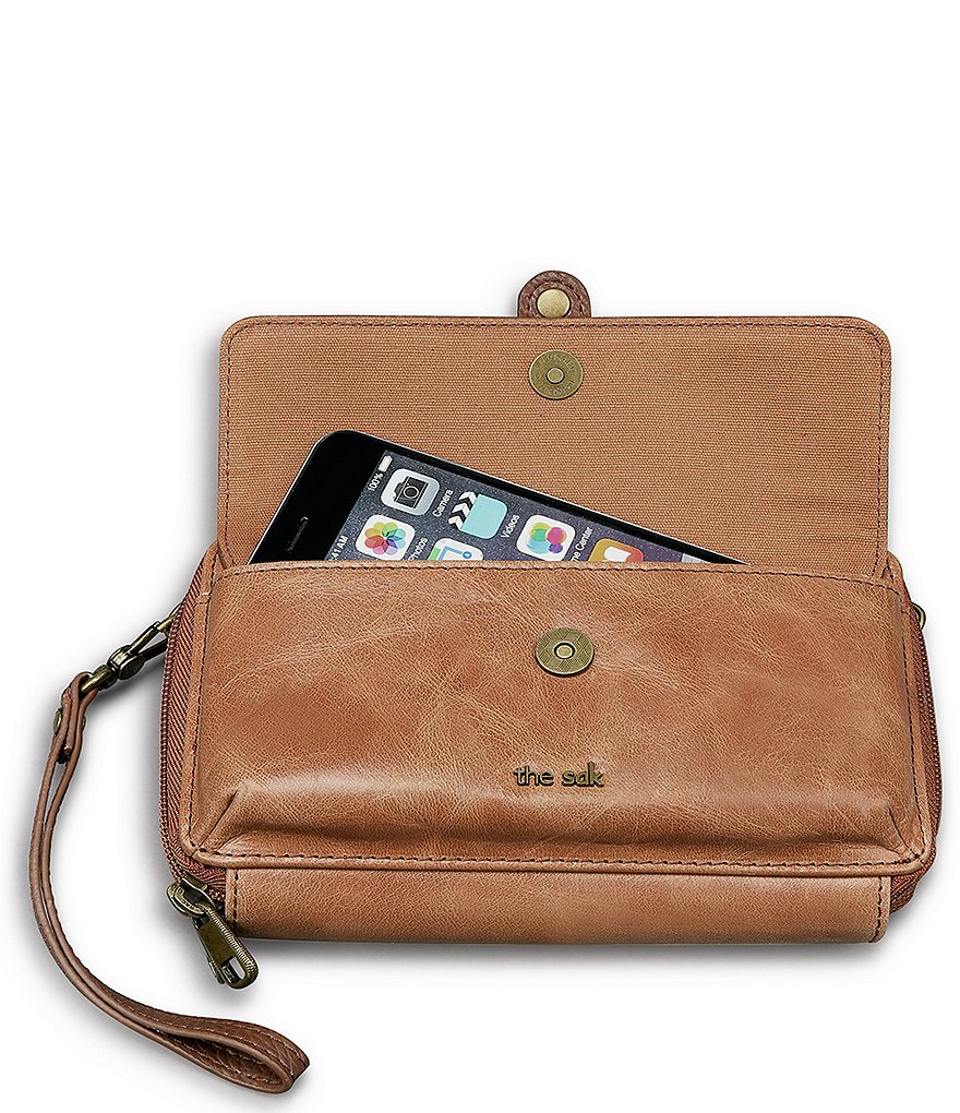 The Sak Collective Sequoia Extra Large Floral Embossed Smartphone Crossbody Bag