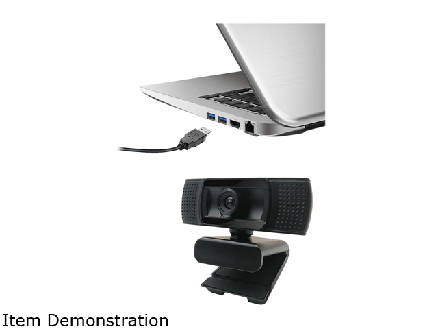 Anivia 1080p HD Webcam W8, USB Desktop Laptop Camera, Mini Plug and Play Video Calling Computer Camera, Built-in Mic, Flexible Rotatable Clip