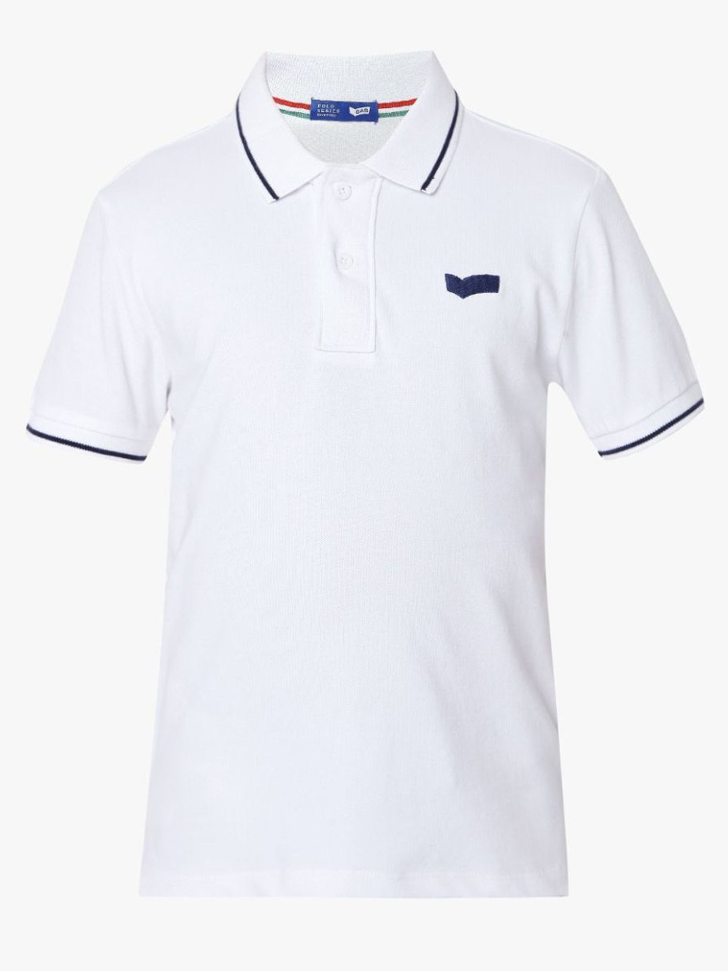 Gas Kids White Slim Fit Polo T-Shirt