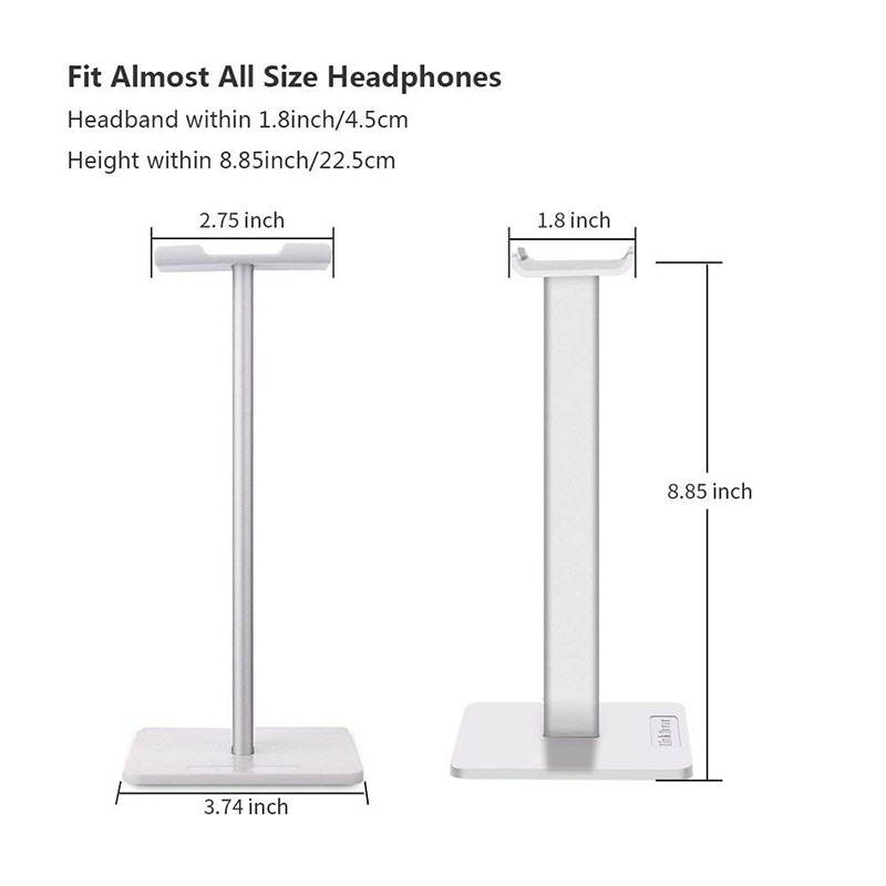 EnLabs Headphone Stand/Holder,Universal Aluminum Gaming Earphone Mount,Headset Showing Display Stand Hanger for All Headphone Size &ndash;White