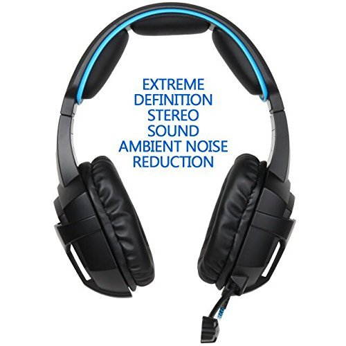 Sades sades807 Gaming Headsets Headphones For New Xbox one PS4 PC Laptop Mac Mobile, Black & Blue