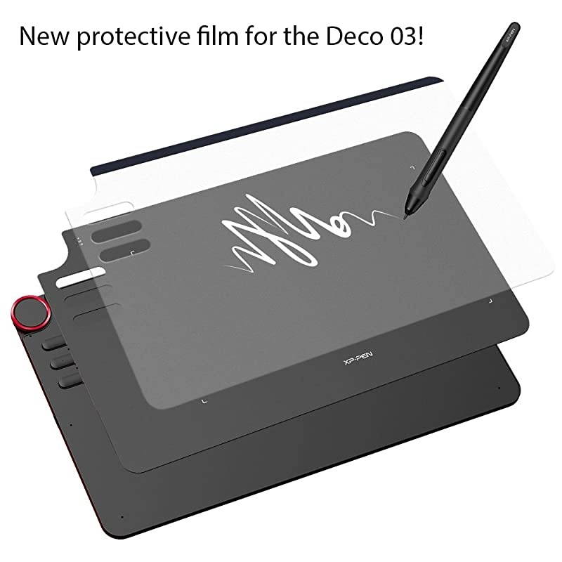 Deco 03 Drawing Pen Tablet Protector Deco 03 Graphic Drawing Tablet Protective Film Pack of 2