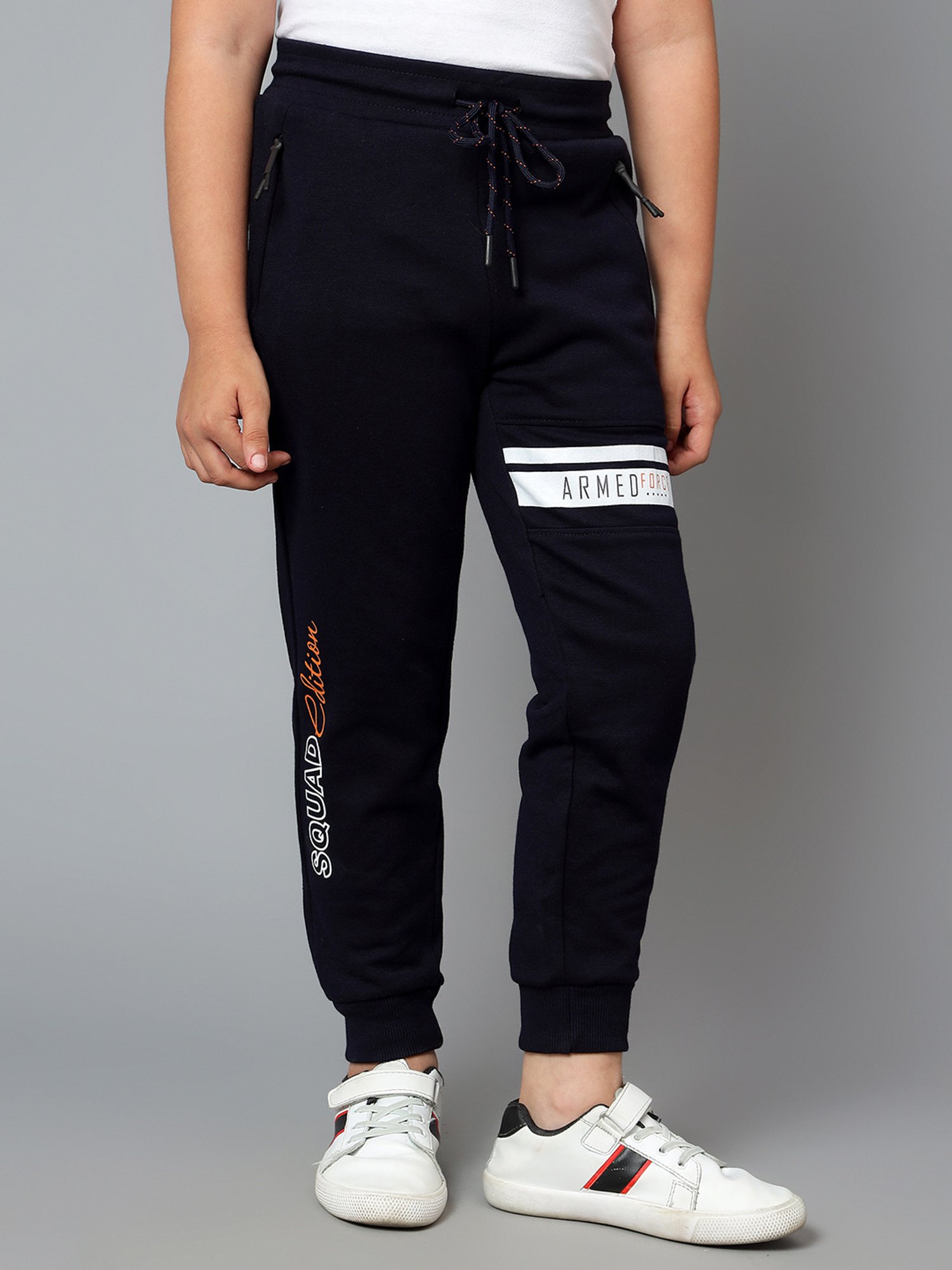 Cantabil Boys Navy Graphic Print Trackpants