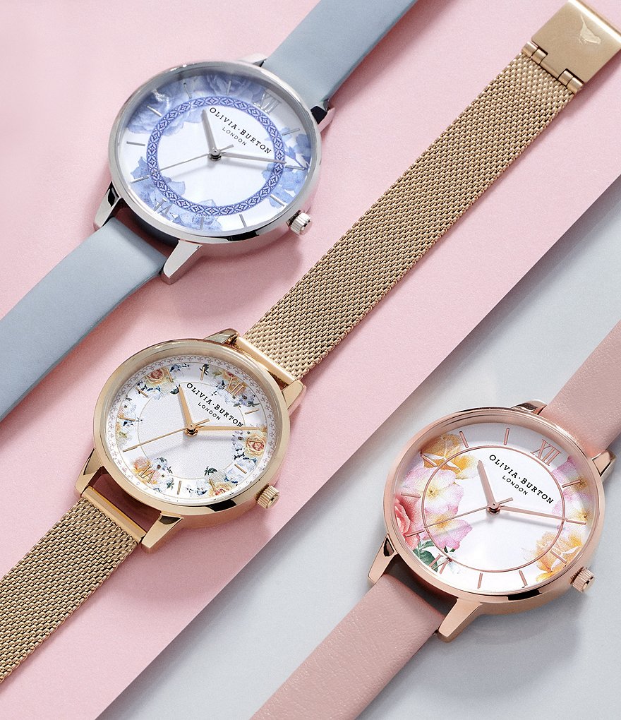 Olivia Burton Tea Party Demi Dusty Pink and Rose Gold Watch