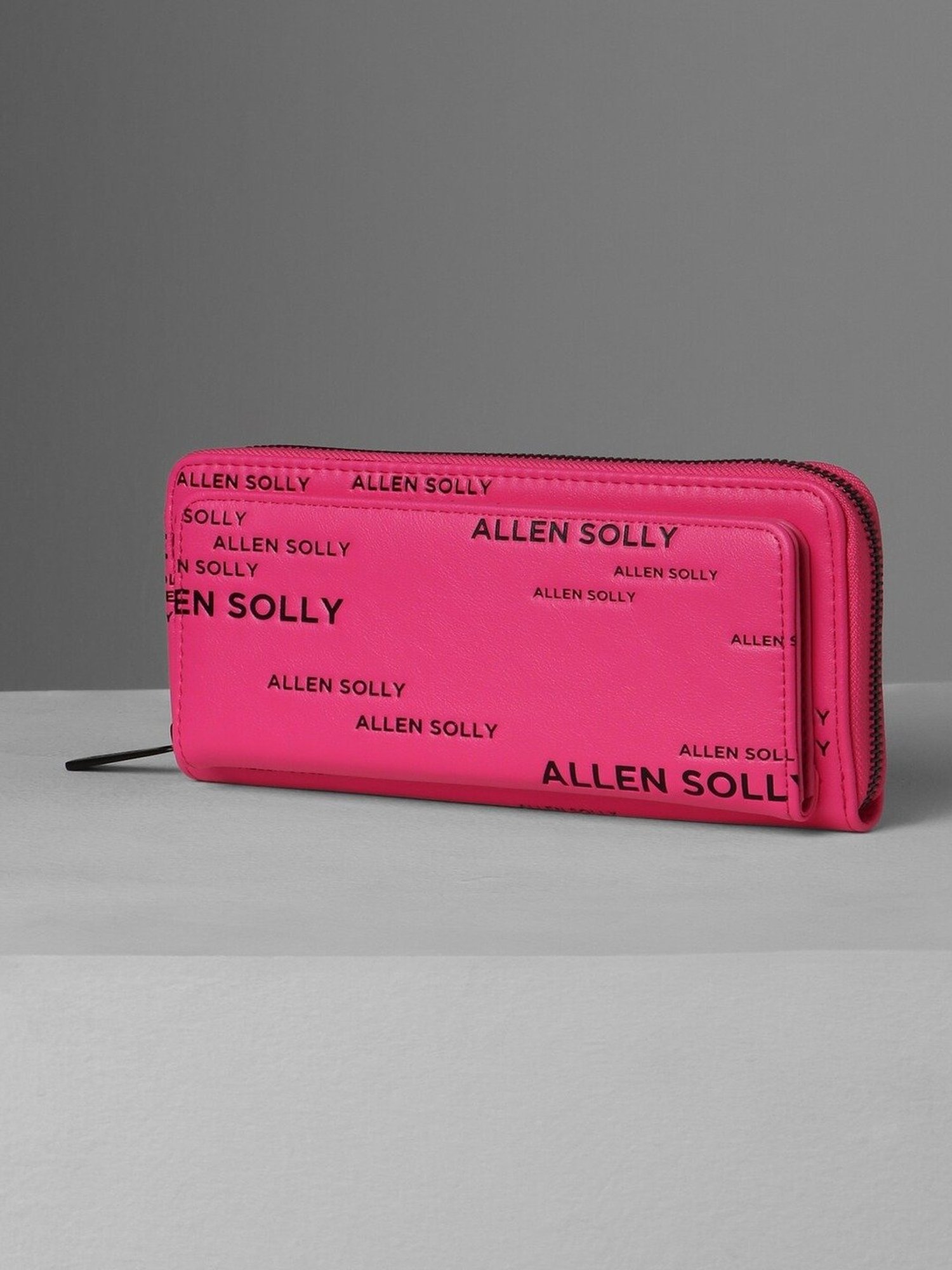 Allen Solly Pink Printed Zip Around Wallet for women