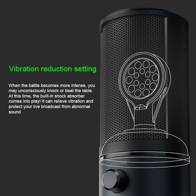 Razer Seiren X Ultra-cardioid Pickup Vibration Damping Live Broadcast Microphone