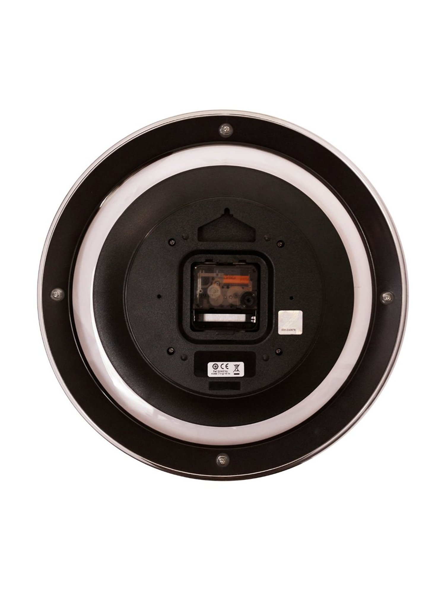 SEIKO elegant black & white plastic wall clock with sweep movement