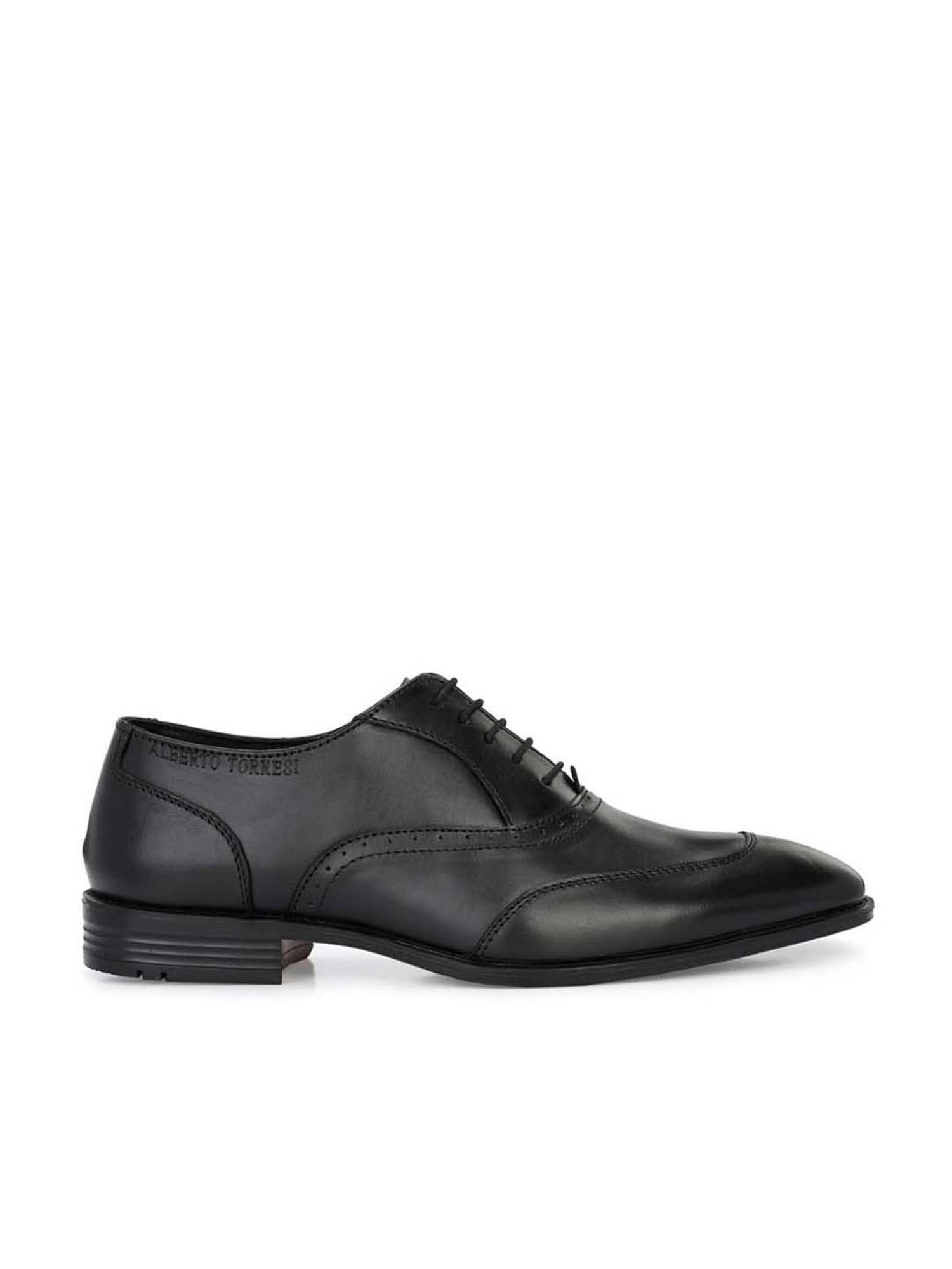 Alberto Torresi Men's Black Oxford Shoes