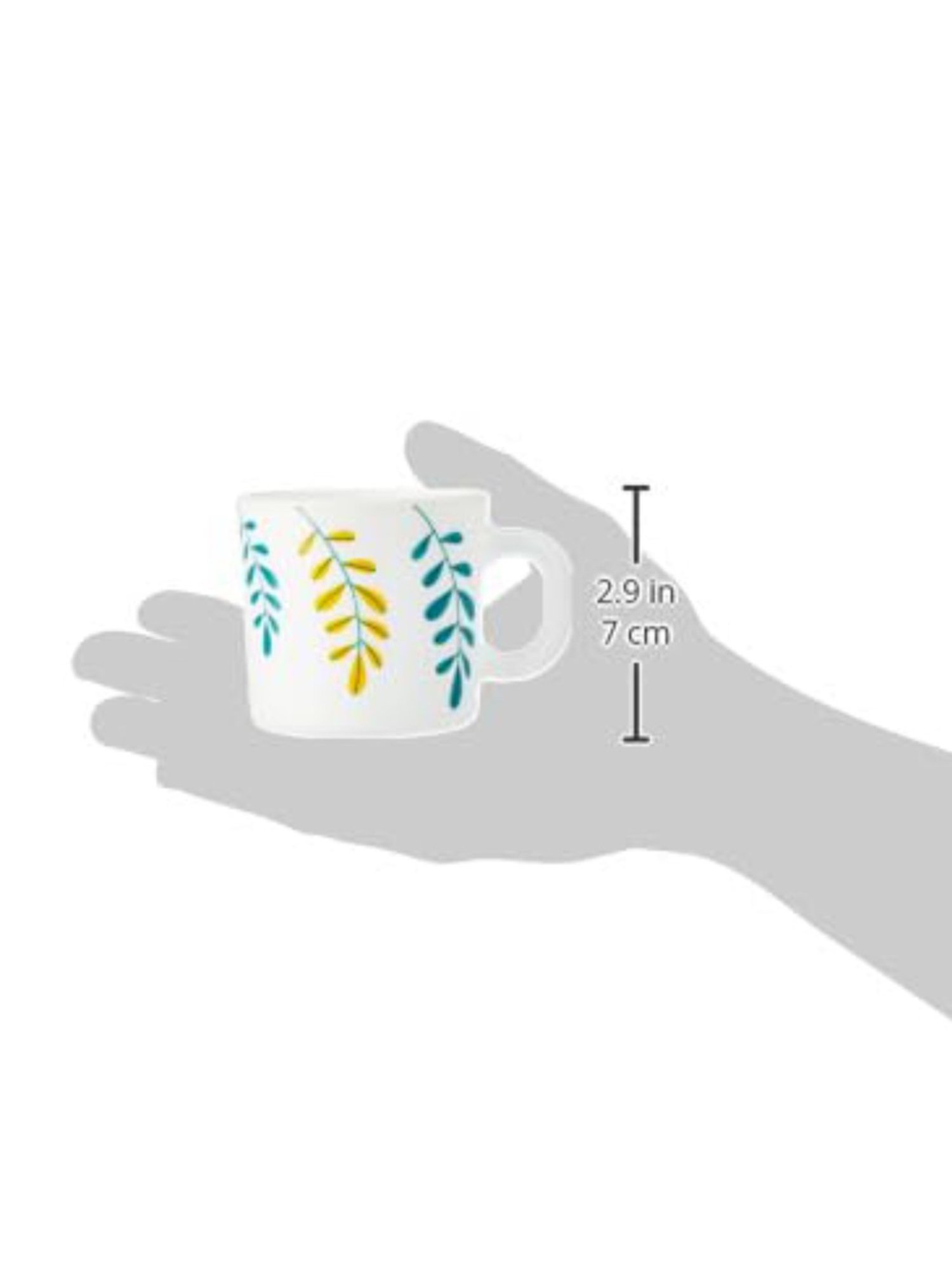 Larah by Borosil Multicolor Ceramic Tea & Coffee Mug - Set of 12 180ml