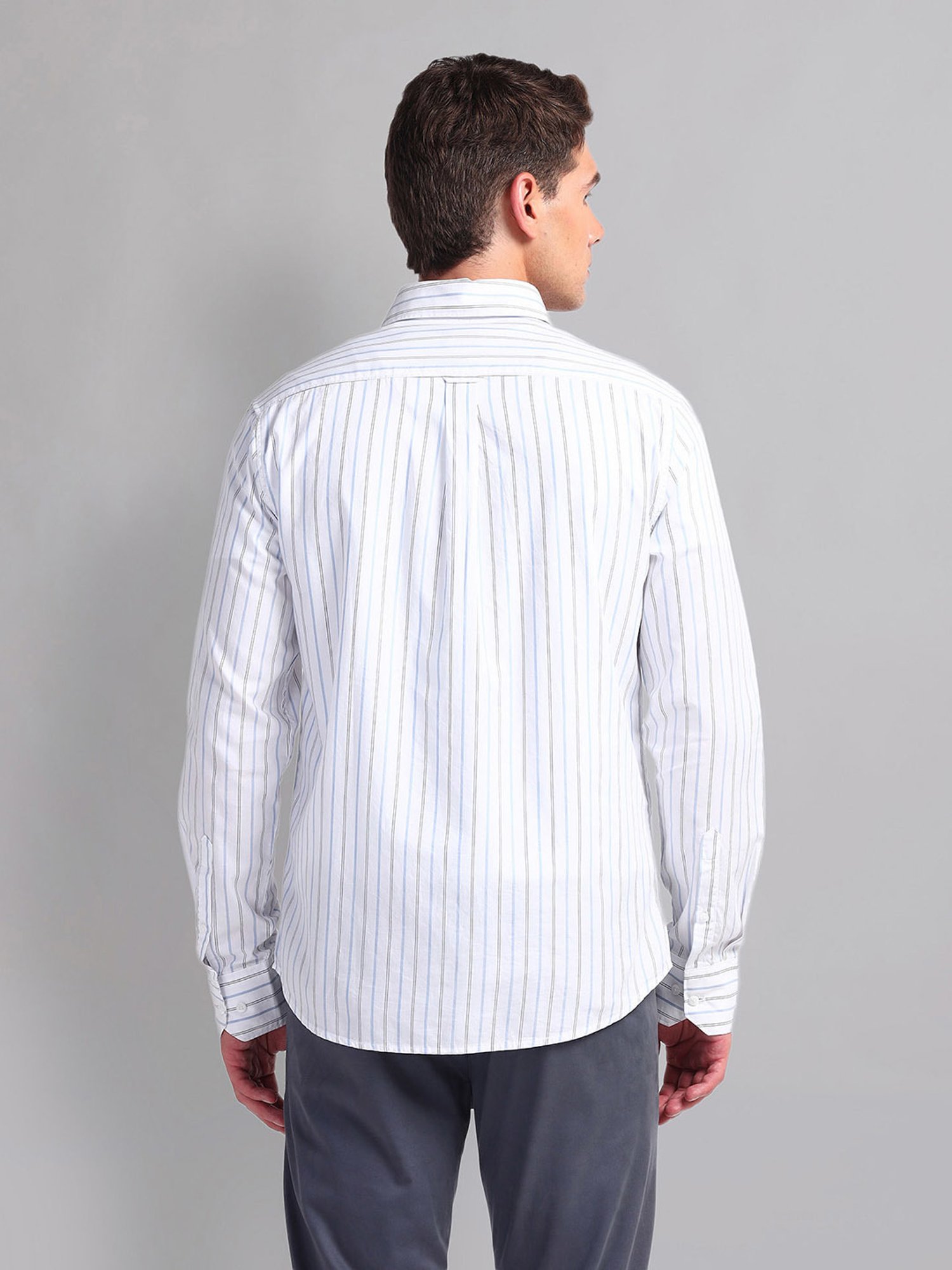 AD by Arvind Multicolor Slim Fit Striped Shirt