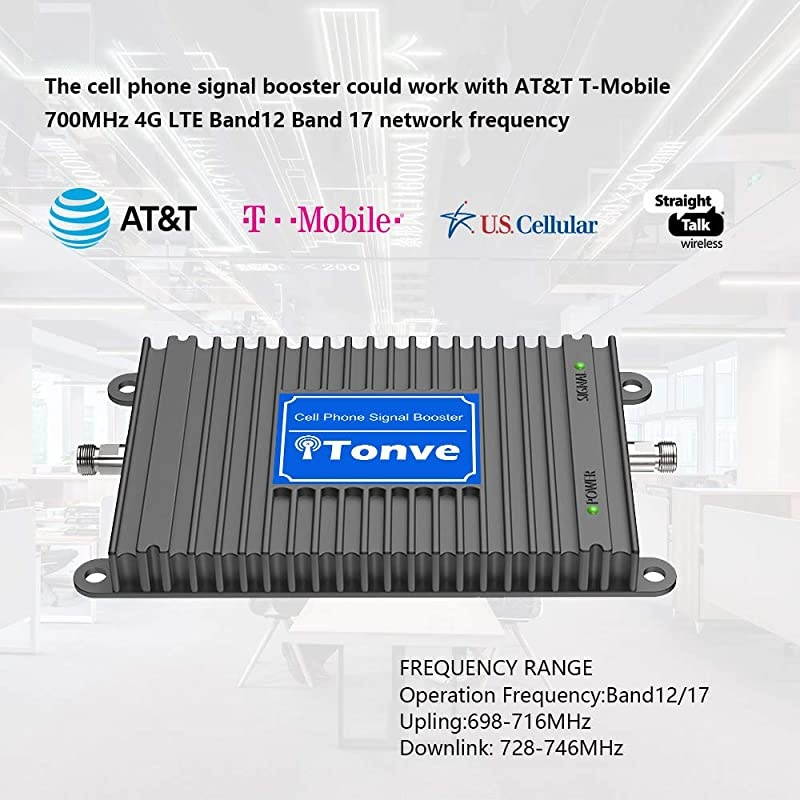 Cell Signal Booster Cell Phone Signal Booster for All Carriers TMobile 700MHz Band 1217 4G LTE Home Office Use Cellular Repeater Amplifier Kit Boost Voice and Data Up to 4500Sq Ft