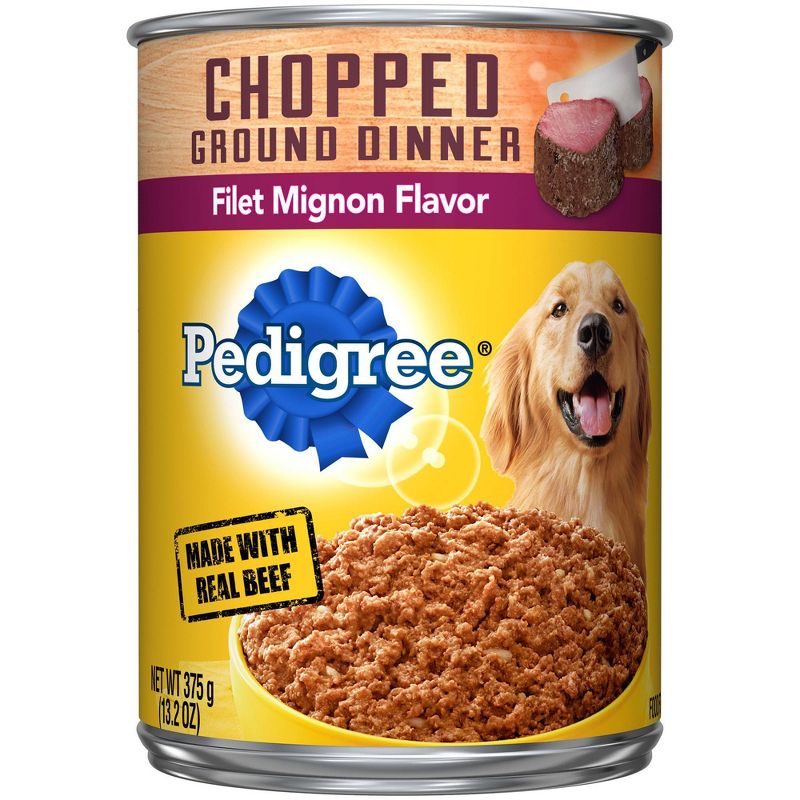 Pedigree Chopped Ground Dinner Wet Dog Food Filet Mignon Flavor - 13.2oz