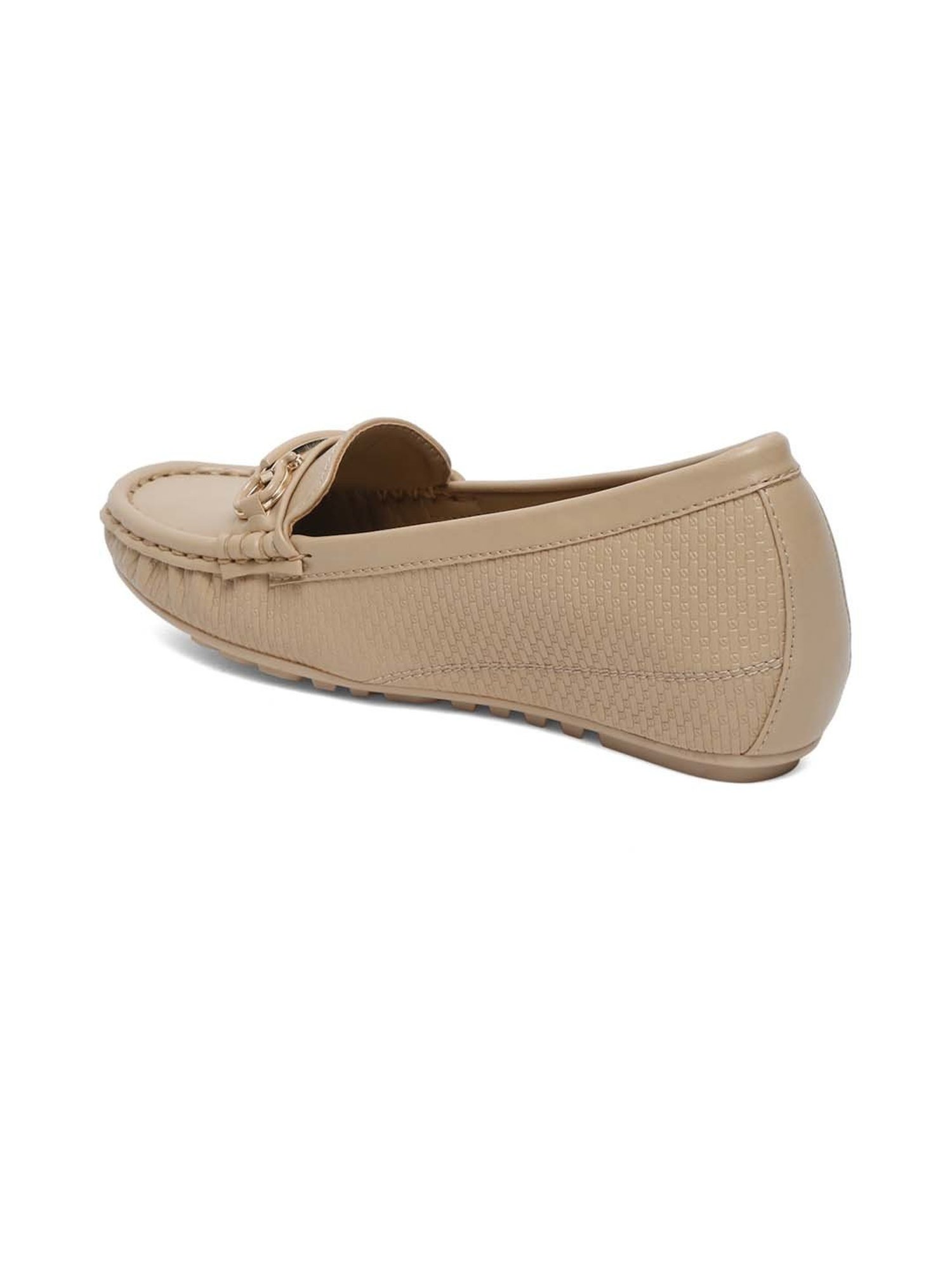 Flat N Heels Women's Beige Casual Loafers