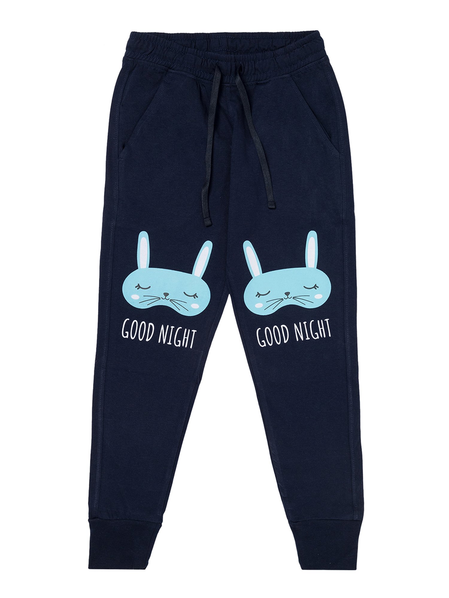 Bodycare Girls Blue Printed T-Shirt with Pyjamas