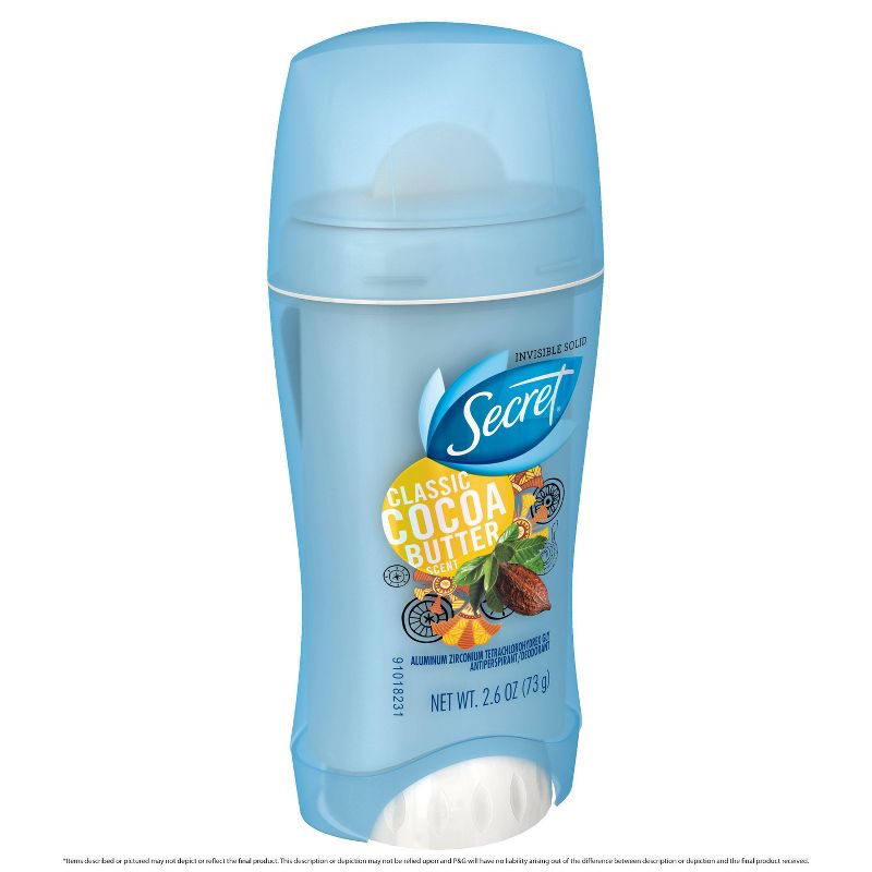 Secret Fresh Invisible Solid Antiperspirant & Deodorant Cocoa Butter - 2.6oz