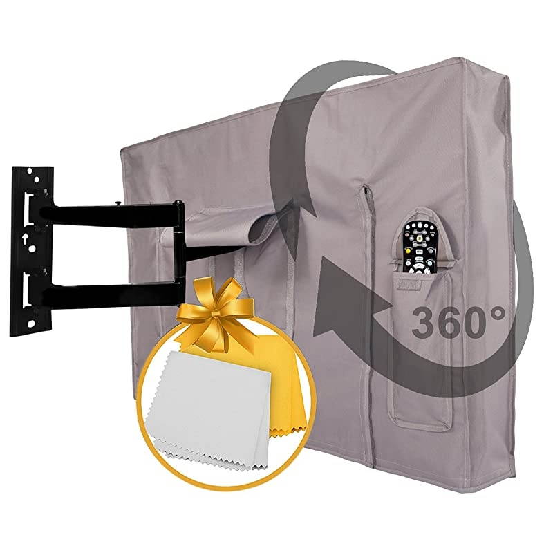 TV Covers 36quot 38quot with Bottom Cover The Weatherproof and DustProof Material with Free Microfiber Cloth Protect Your TV Now Patent Pending