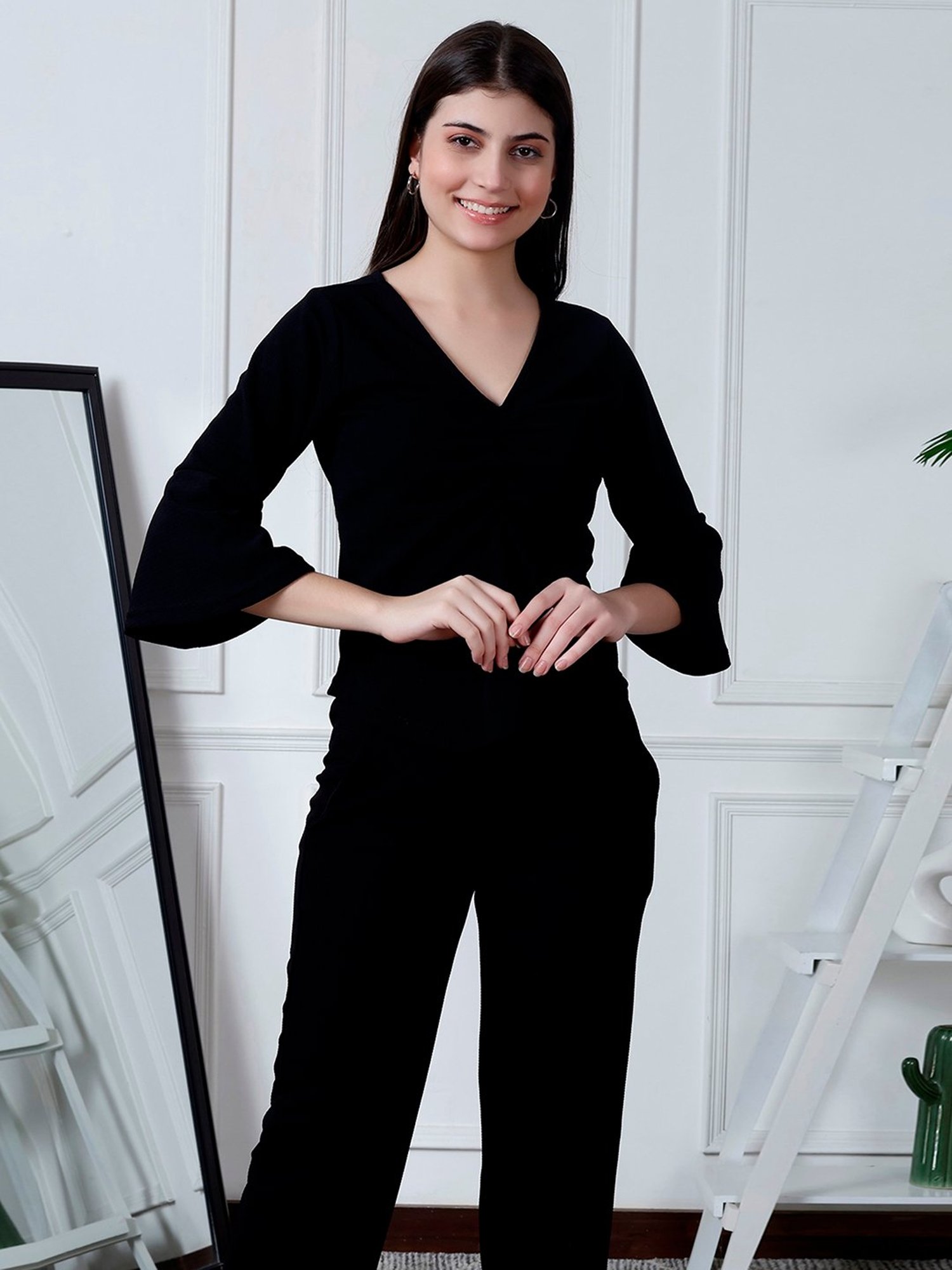 NEUDIS Black Regular Fit Top