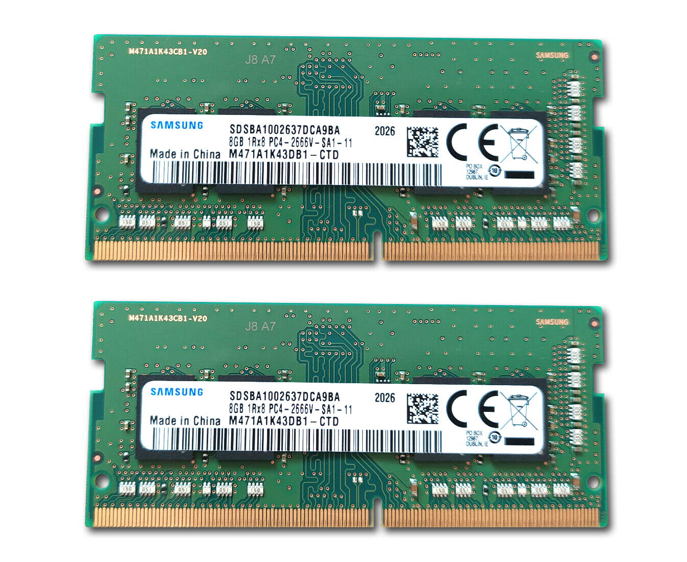 Samsung M471A1K43DB1-CTD 16GB (2X 8GB) DDR4 2666MHz RAM 260 Pin 1.2v SODIMM Laptop Memory