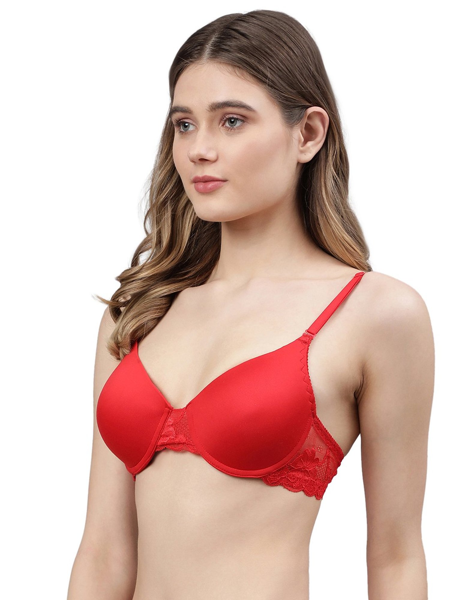 Cukoo Red Full Coverage Padded Everyday Bra