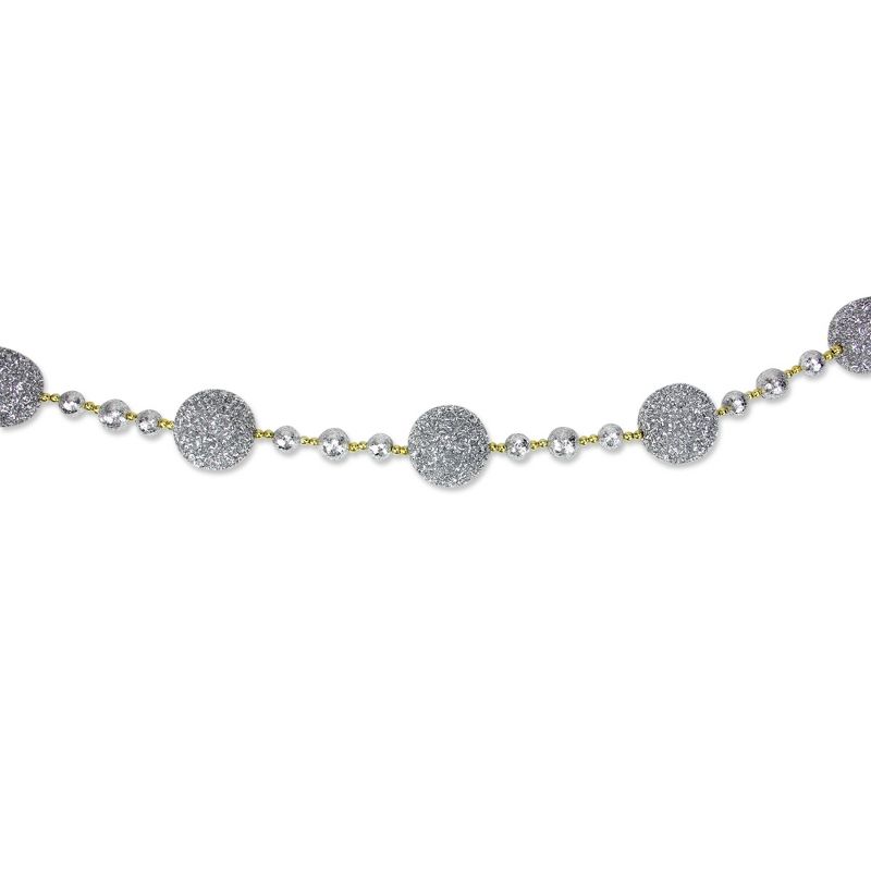 Allstate 6' x 3" Silver/Gold Chained Ball Christmas Garland