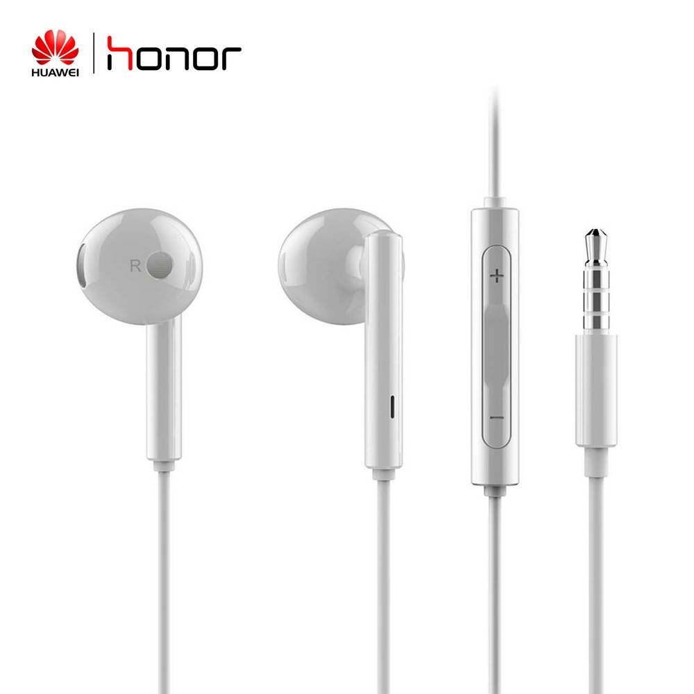 Original HUAWEI Honor Earphone AM115 Wired Half In-ear Headset 3.5mm Jack With Microphone Volume Control For Huawei P10 P20 Lite Mobile Phones Tablet Computer