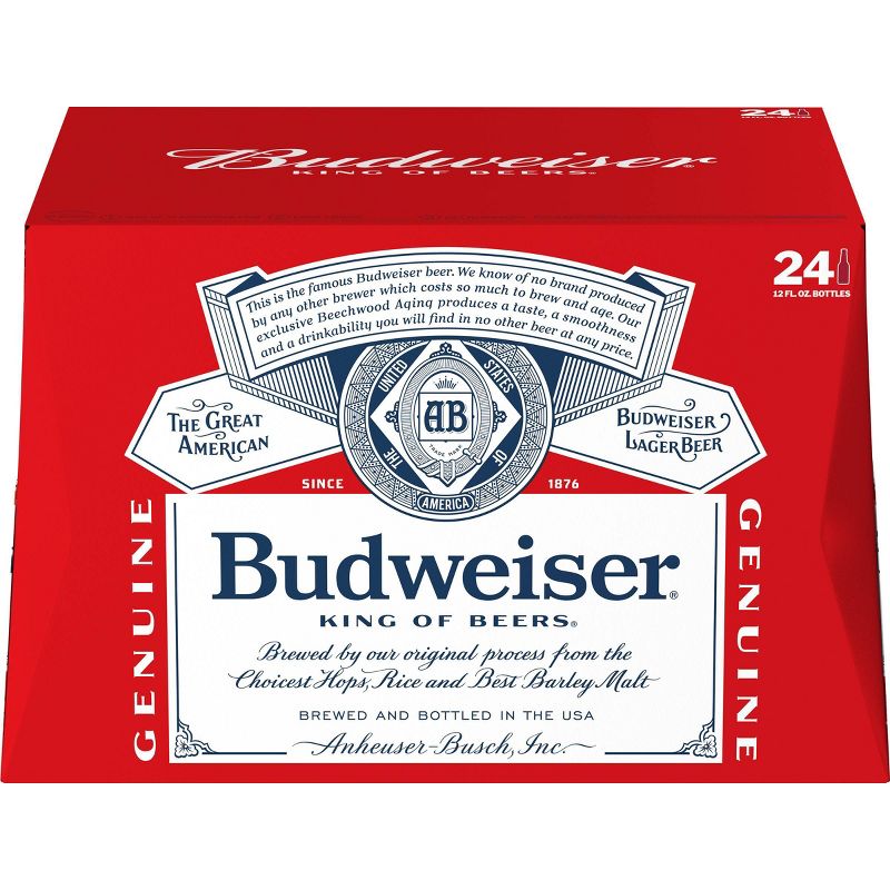 Budweiser Lager Beer - 24pk/12 fl oz Bottles