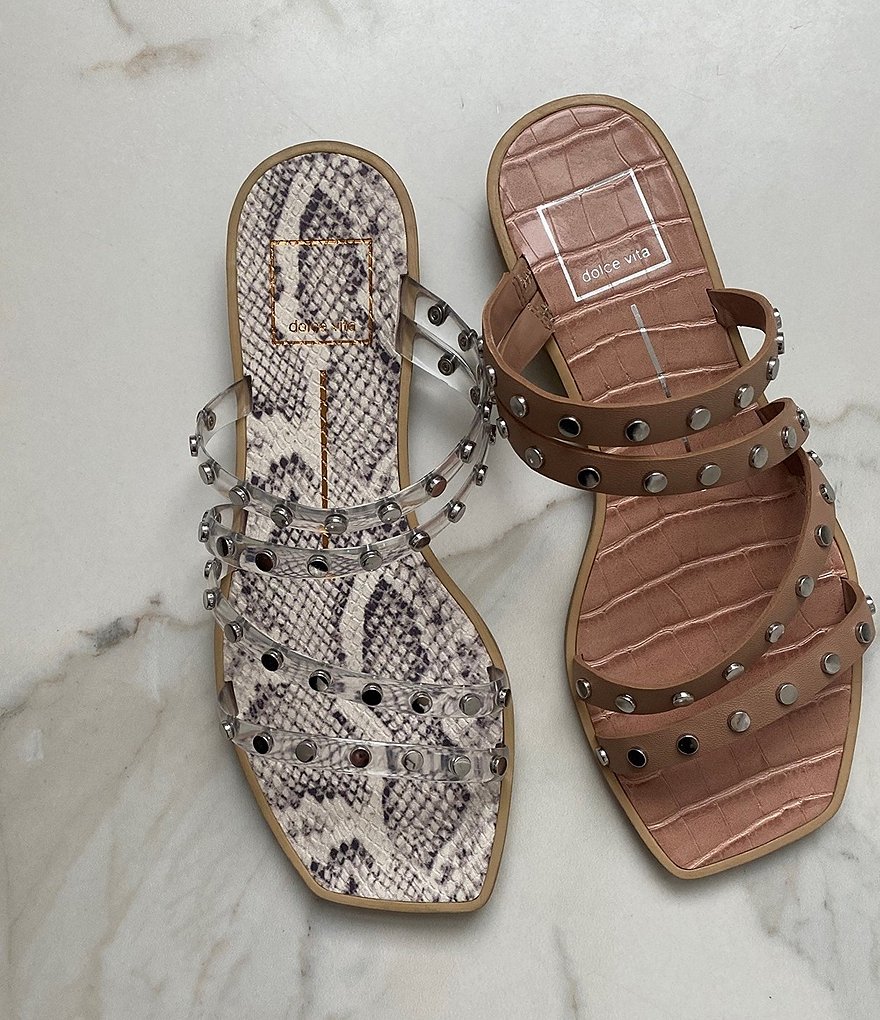 Dolce Vita Izabel Clear Studded Detail Sandals