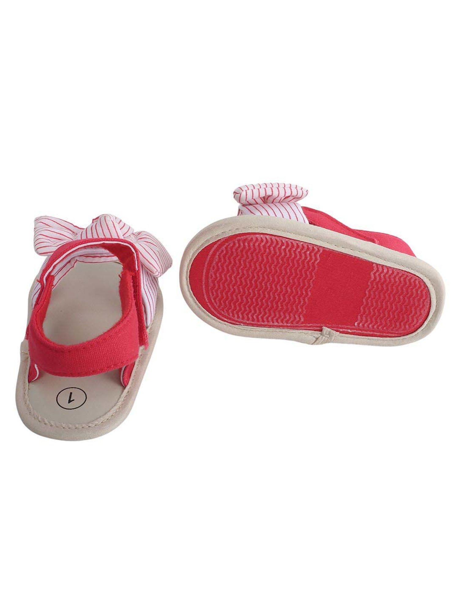 Baby Moo Kids Red & Pink Casual Sandals