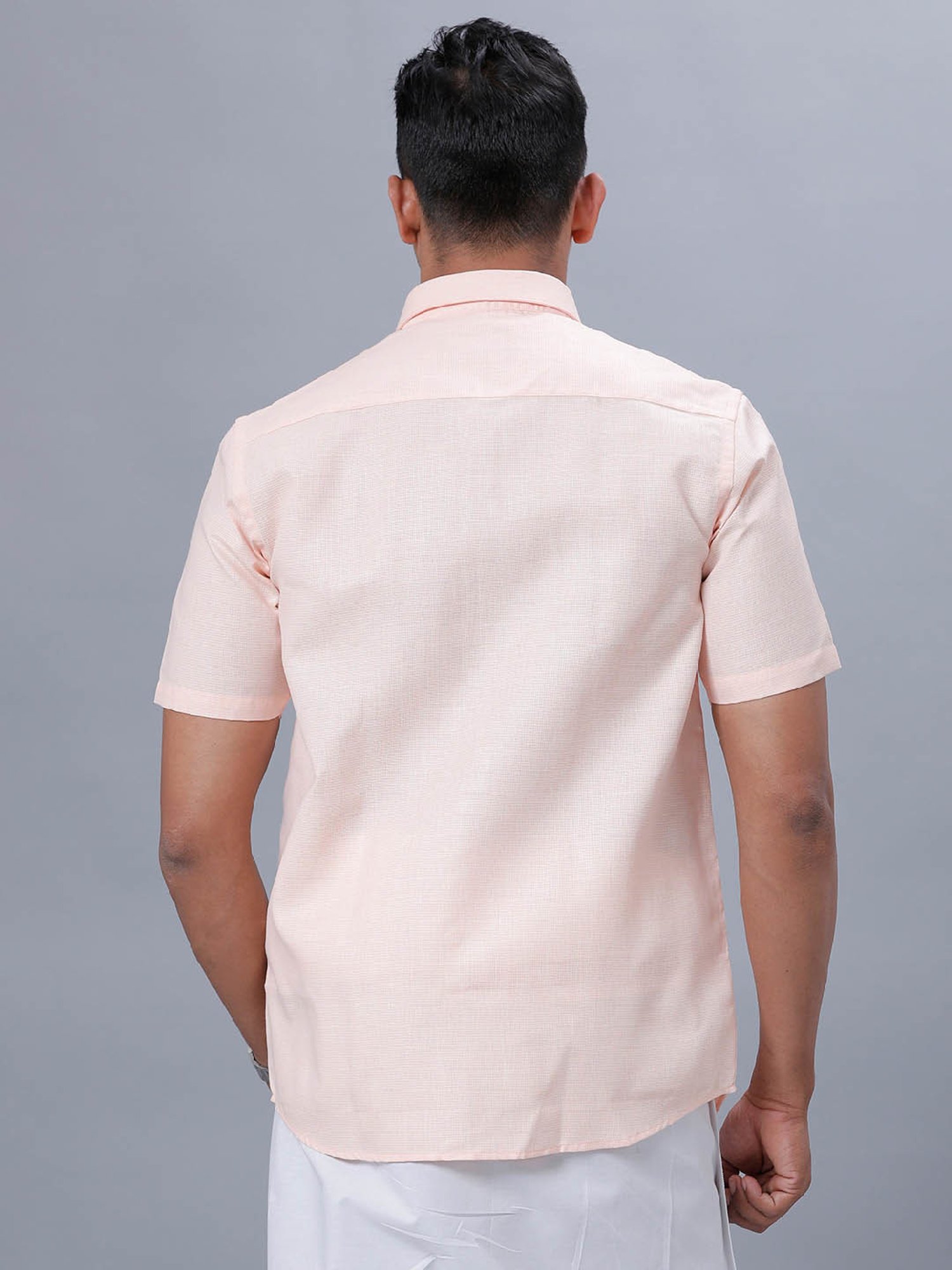 Ramraj Light Pink Regular Fit Shirt