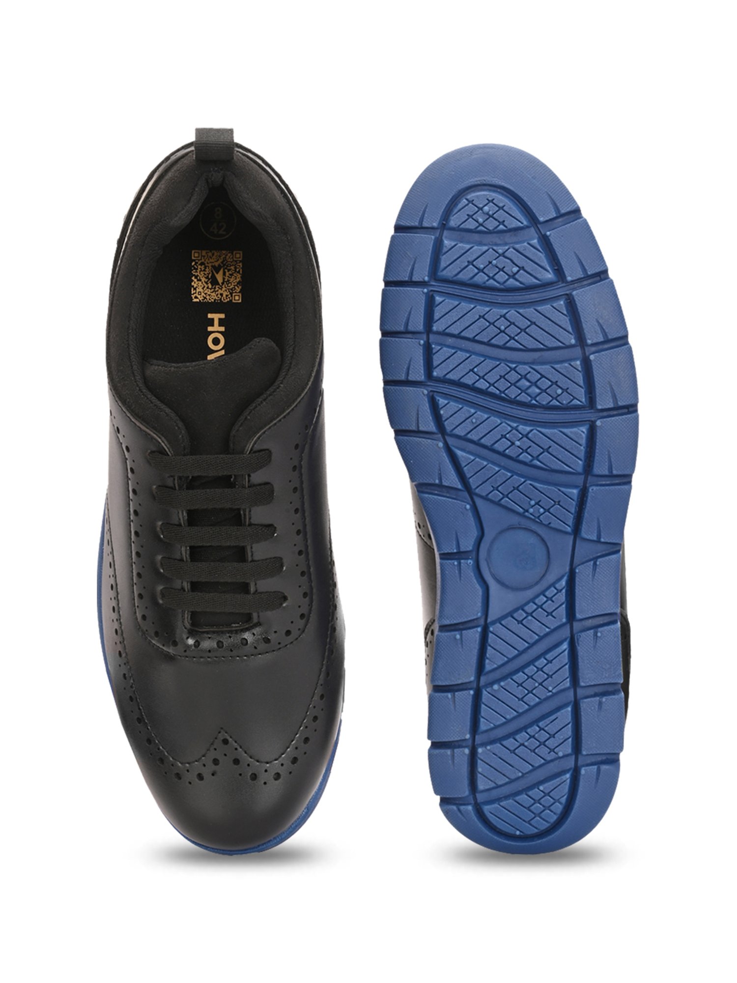 Hoversole Men's Cipher Black Brogue Shoes