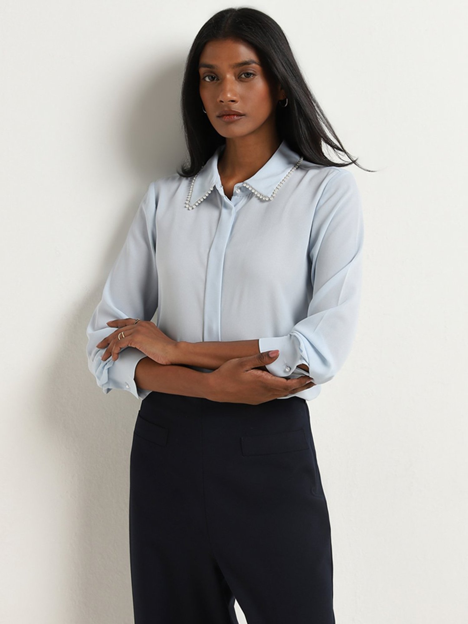 Van Heusen Maroon Plain Formal Shirt