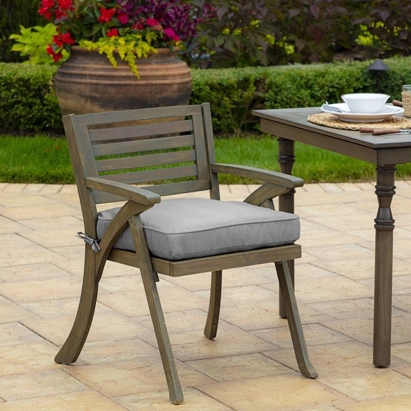 2pk Paloma Woven Outdoor Seat Cushion Gray - Arden Selections