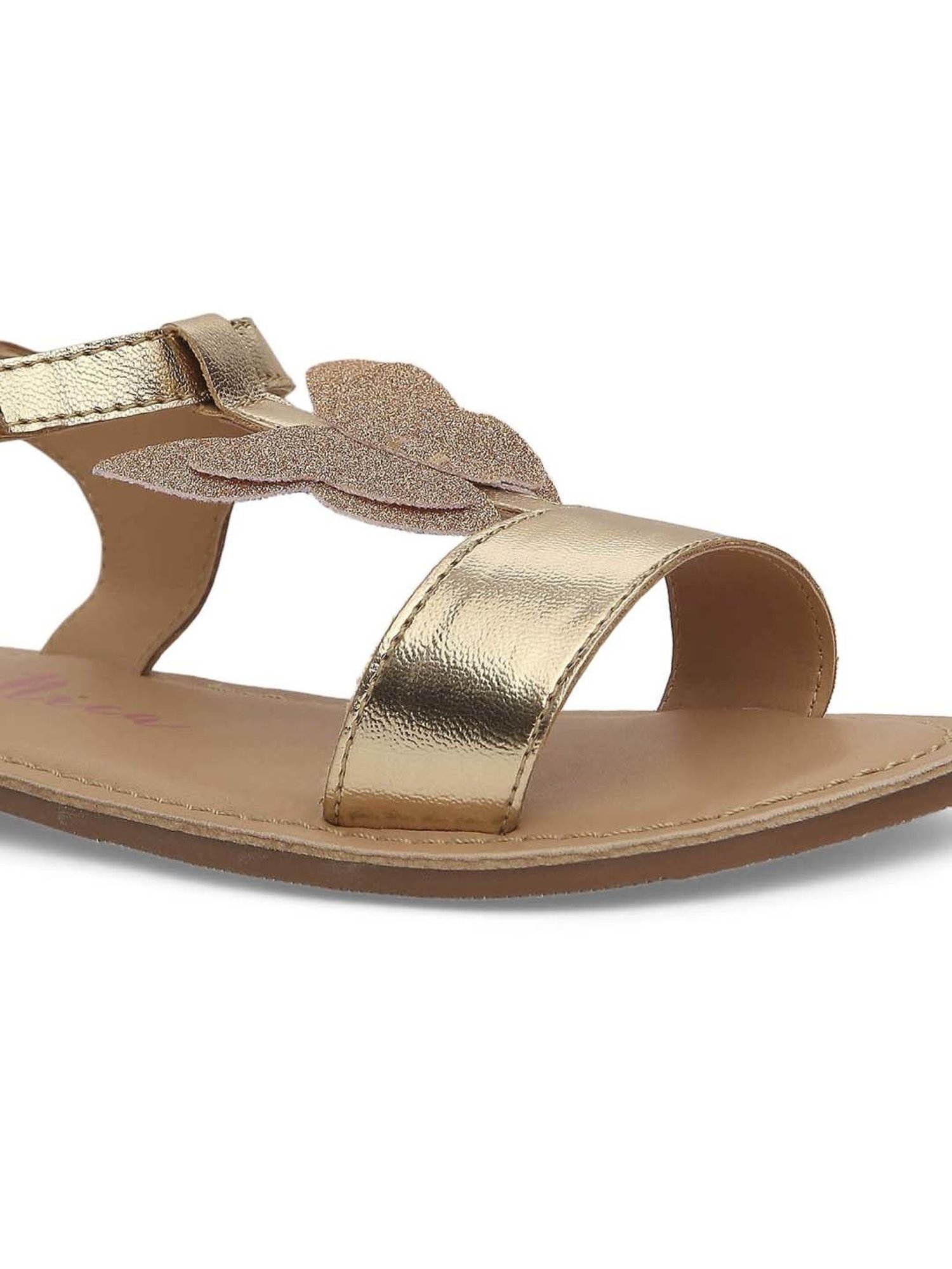 Aria Nica Kids Poppy Gold & Beige Casual Sandals