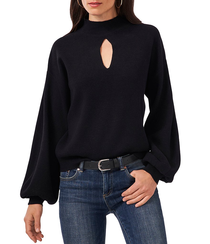 Alex Marie Rosa 3/4 Sleeve Button Front Round Neck Cardigan